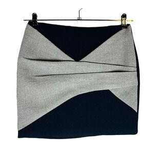 Thakoon Addition Womans Sz 2 Skirt Textured Mini Skirt Pleated Lined Blue Grey‎